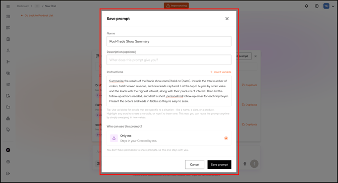 add prompt