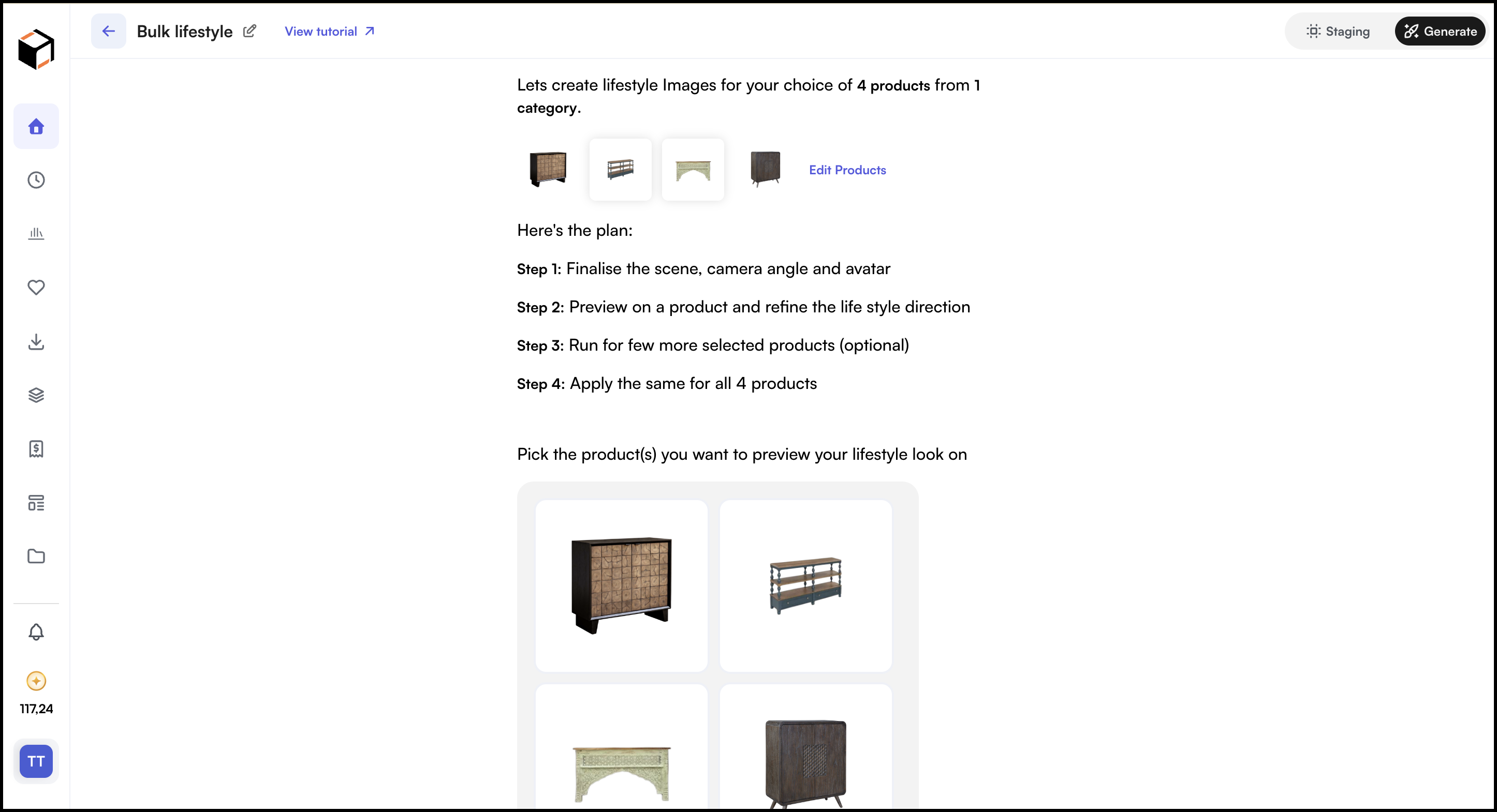 generate screen