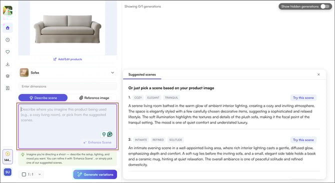 describe the prompt box 