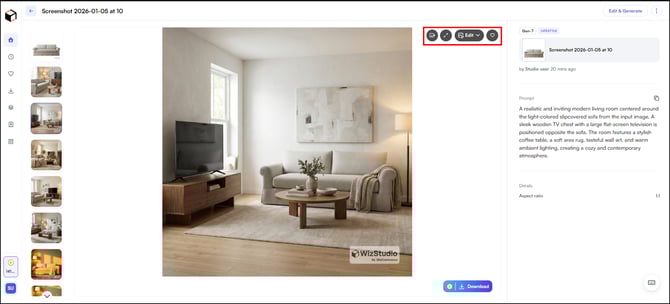 edit a generated image