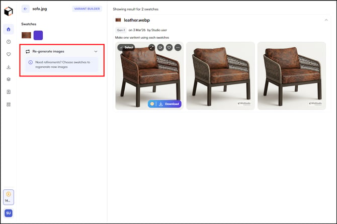 regenerate image option