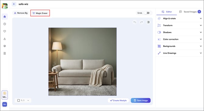 select the magic brush