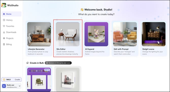 select the silo editor