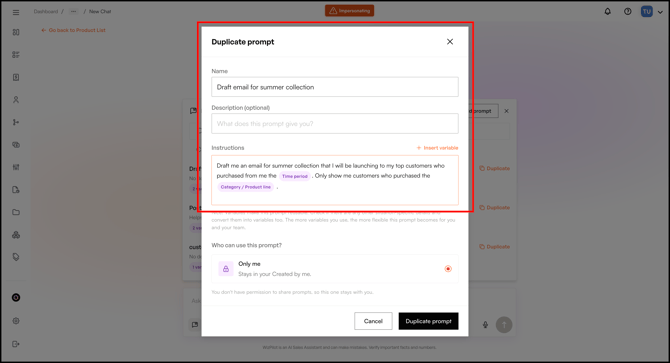 prompt changes