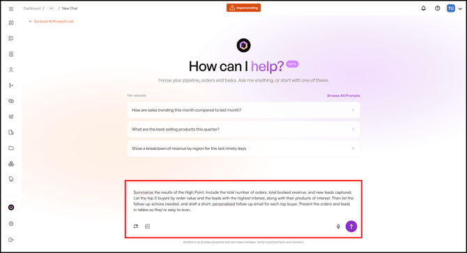 use saved prompt