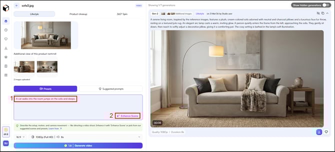 enhance prompt using AI