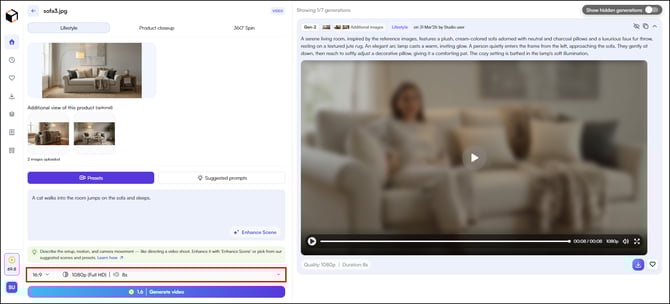 set aspect ratio and resolution