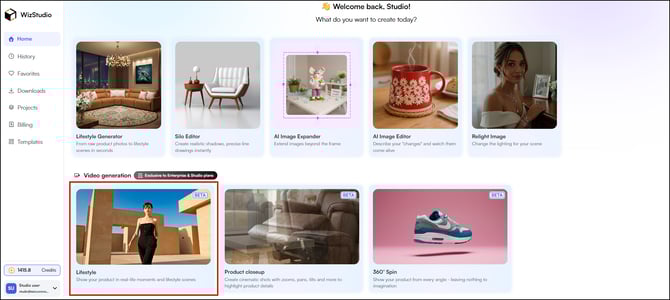 Home page of wizstudio 