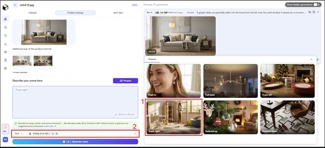 truck right product close up for sofa